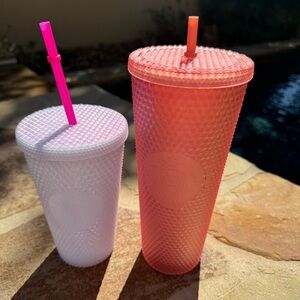 Starbucks Pink & Lavender Studded Tumbler Duo 24‎ oz + 16 oz
